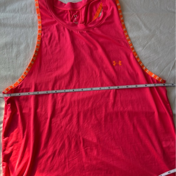Under Armour Women’s Racerback Athletic Tank Top Pink Orange Size L - Picture 8 of 9